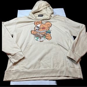 BOOHOOMAN fear Teddy bear horror HOODIE Cereal Button Eye Sweatshirt
Men’s small